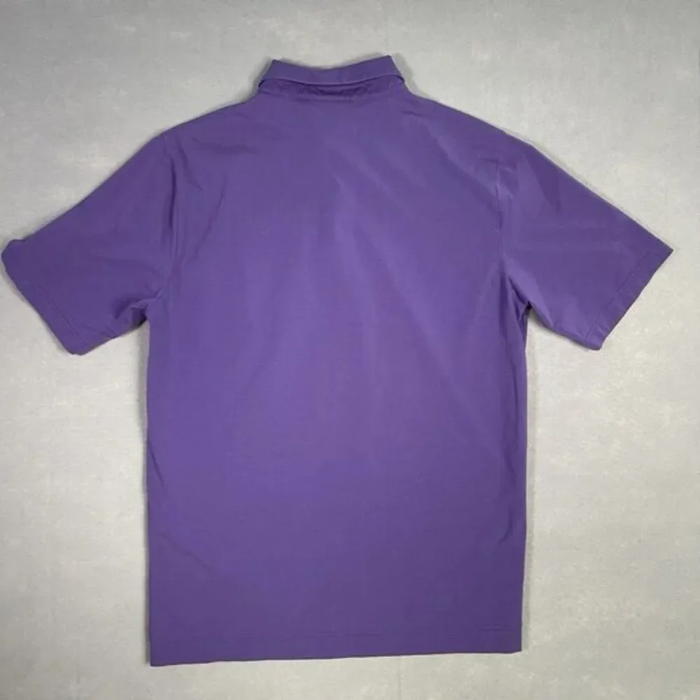 Foot Joy Polo Shirt Men Medium 1857 Purple Athleisure Wicking Activewear Classic